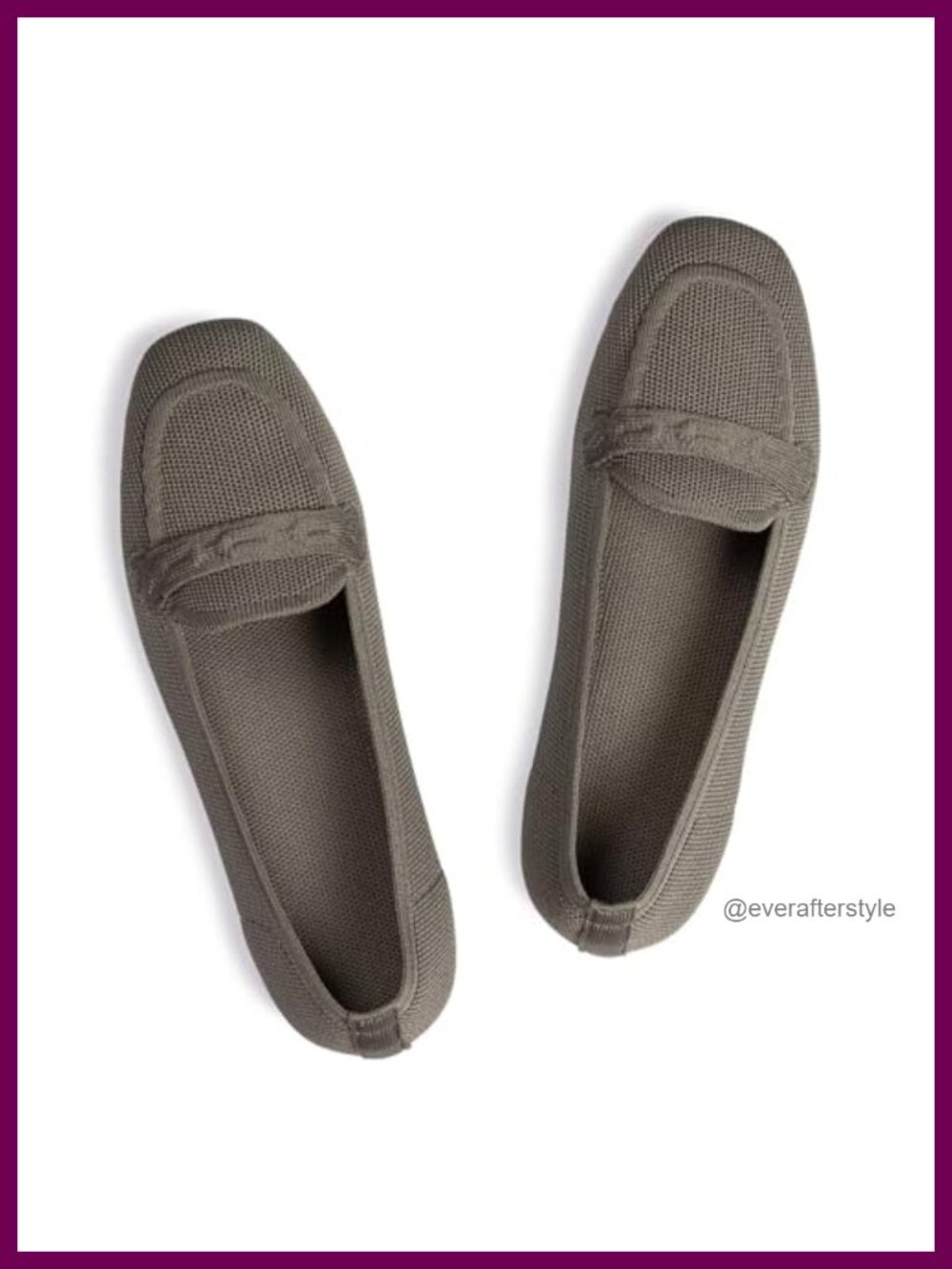 Square Toe Knit Loafer Flats Office Work Slip-On Shoes
